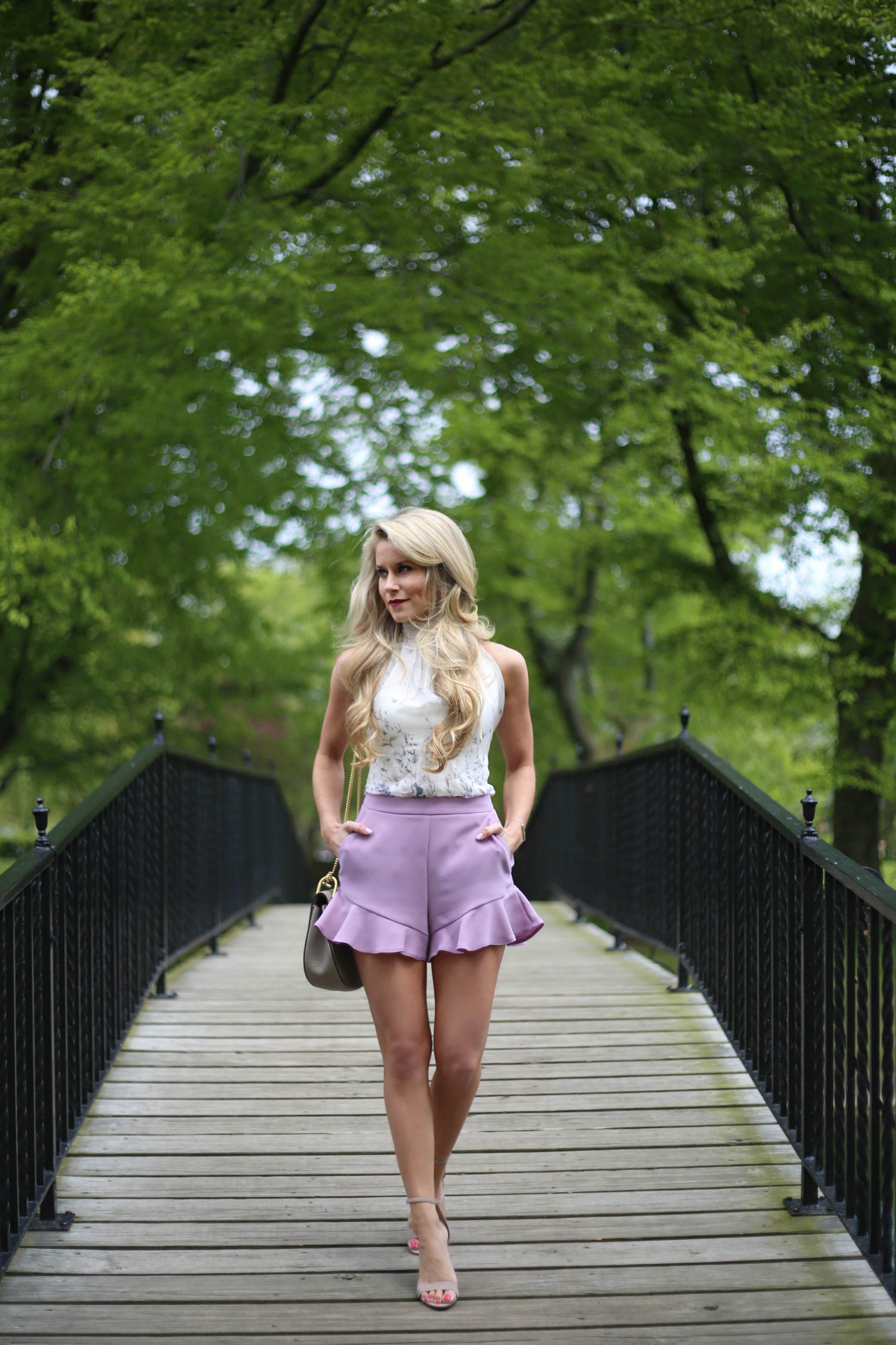 Lilac Ruffle Shorts - Welcome to Olivia Rink